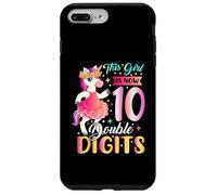 This Girl Now 10 Double Digits Unicorn 10 Years Old Birthday Case for iPhone 7 Plus/8 Plus