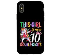 This Girl Now 10 Double Digits Unicorn 10 Years Old Birthday Case for iPhone X/XS