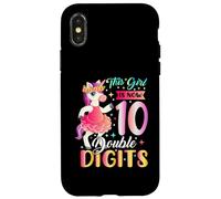 This Girl Now 10 Double Digits Unicorn 10 Years Old Birthday Case for iPhone X/XS