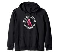 This Girl Plays Euphonium, Female Brass Musician Zip Hoodie