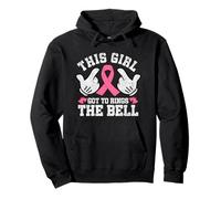 This Girl Rings the Bell Breast Cancer Awareness Pink Ribbon Pullover Hoodie