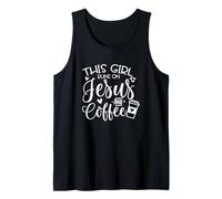 This Girl Runs on Jesus and Coffee Religious Christian Tank Top