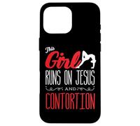 This Girl Runs On Jesus And Contortionist Contortion Yoga Case for iPhone 16 Pro Max