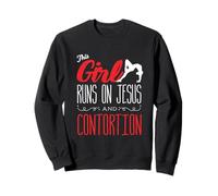 This Girl Runs On Jesus And Contortionist Contortion Yoga Sweatshirt