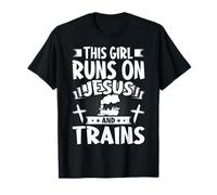This Girl Runs on Jesus and Trains T-Shirt