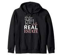 This Girl Sells Real Estate Agent Realtor Womens Zip Hoodie
