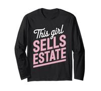 This Girl Sells Real Estate Agent Rent Realtor Womens Girls Long Sleeve T-Shirt