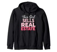 This Girl Sells Real Estate Agent Rent Realtor Womens Zip Hoodie