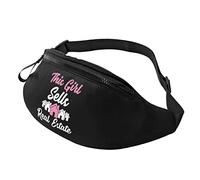 This Girl Sells Real Estate Waist Bag Men's and Women's Adjustable Travel Chest Pack Outdoor Running Waist Bag