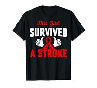 This Girl Survived A Stroke - Red Ribbon Stroke Survivor T-Shirt