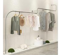 This Gold Pipe Clothing Racks, Creative Display Garment Racks in Boutique Clothing Stores, Wall-Mounted Hanging Clothes Shelf Iron Closet System Rods, Heavy Duty Multi-Purpose Garment Bar To