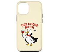 This Goose Bites Funny Vampire Halloween Goose Design Case for iPhone 12/12 Pro