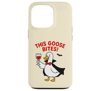 This Goose Bites Funny Vampire Halloween Goose Design Case for iPhone 13 Pro