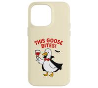This Goose Bites Funny Vampire Halloween Goose Design Case for iPhone 14 Pro Max