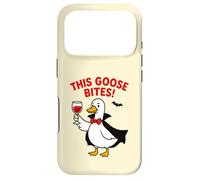 This Goose Bites Funny Vampire Halloween Goose Design Case for iPhone 17 Pro