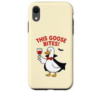 This Goose Bites Funny Vampire Halloween Goose Design Case for iPhone XR