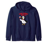 This Goose Bites Funny Vampire Halloween Goose Design Zip Hoodie