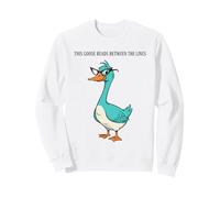 this goose reads between the lines smart pun humor Sweatshirt
