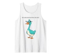 This Goose Reads Between The Lines Smart Pun Humor Tank Top