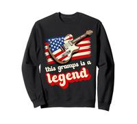 This Gramps Is A Legend USA Flag Guitar Music Fathers Day Sweatshirt