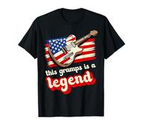 This Gramps Is A Legend USA Flag Guitar Music Fathers Day T-Shirt