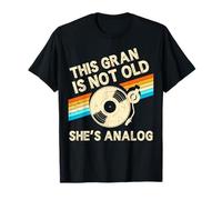 This Gran Is Not Old Shes Analog Mothers Day Retro Vinyl T-Shirt