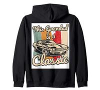 This Grandad Is A Classic Car Fanatic Driving Motor Birthday Zip Hoodie