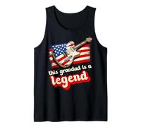 This Grandad Is A Legend USA Flag Guitar Music Fathers Day Tank Top