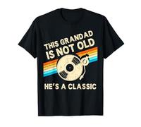 This Grandad is Not Old Hes A Classic Retro Birthday Vinyl T-Shirt