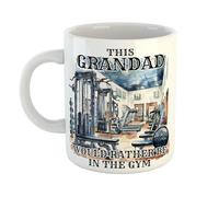 This Grandad Would Rather Be in The Gym Mug Gift for Weight Lifter Fitness, Dad Mum 11 oz Ceramic Mug, Secret Santa