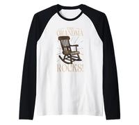 This Grandma Rocks Humorous Rocking Chair Mother's Day Raglan Baseball Tee
