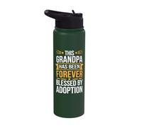 This Grandpa Has Been Forever Blessed by Adoption Stainless Steel Insulated Water Bottle