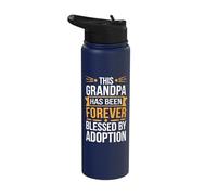 This Grandpa Has Been Forever Blessed by Adoption Stainless Steel Insulated Water Bottle