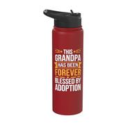 This Grandpa Has Been Forever Blessed by Adoption Stainless Steel Insulated Water Bottle