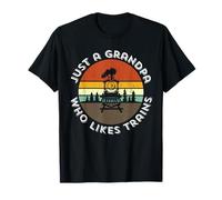 This Grandpa Likes Trains Funny Railroad Worker Engineer T-Shirt