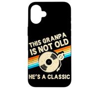 This Granpa Is Not Old Hes A Classic Retro Birthday Vinyl Case for iPhone 16 Plus