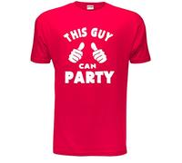 This Guy Can Party Mens T-Shirt Medium Red