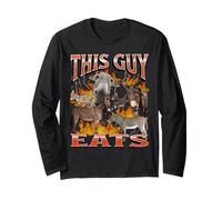 This Guy Eats Funny Offensive Donkey Meme Bootleg Graphic Long Sleeve T-Shirt