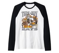 This Guy Eats Funny Offensive Donkey Meme Bootleg Graphic Raglan Baseball Tee