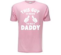 This Guy Going to Be A Daddy Mens Funny New Dad Birthday Gift T-Shirt Unisex Small Pink