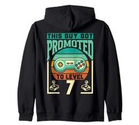 This Guy Got Promoted To Level 7 Boys Men Boy Birthday Seven Zip Hoodie