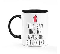 This Guy Has Awesome Girlfriend Mug One Size Black/White Gift for Boyfriend Funny Joke Present