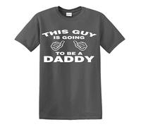 This Guy is Going to BE A Daddy T Shirt Fathers Day Present TOP TEE Tshirt(Charcoal, M)