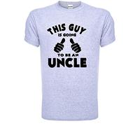 This Guy is Going to Be A Uncle Mens T-Shirt Medium Grey Black Text