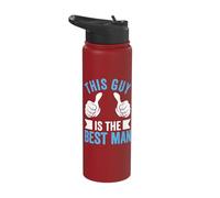 This Guy is The Best Man Funny Wedding Stainless Steel Insulated Water Bottle