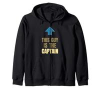 This Guy Is The Captain Boating Captain Boater Sailor Zip Hoodie