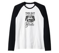 This Guy is The Father of The Bride - Couple Knot and Ring Raglan Baseball Tee