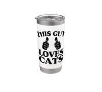 This Guy Loves Cats Two Thumbs Stainless Steel Insulated Tumbler