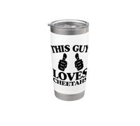 This Guy Loves Cheetahs Two Thumbs Stainless Steel Insulated Tumbler