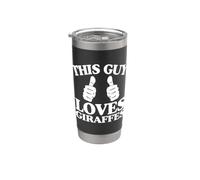 This Guy Loves Giraffes Two Thumbs Stainless Steel Insulated Tumbler